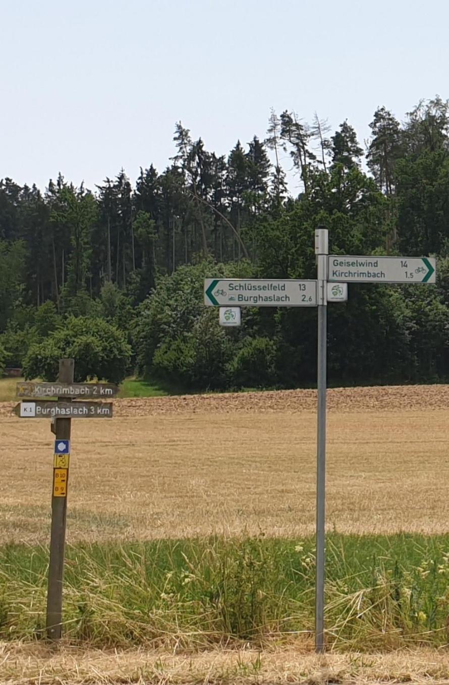 Gasthaus Weisses Ross Burghaslach Buitenkant foto